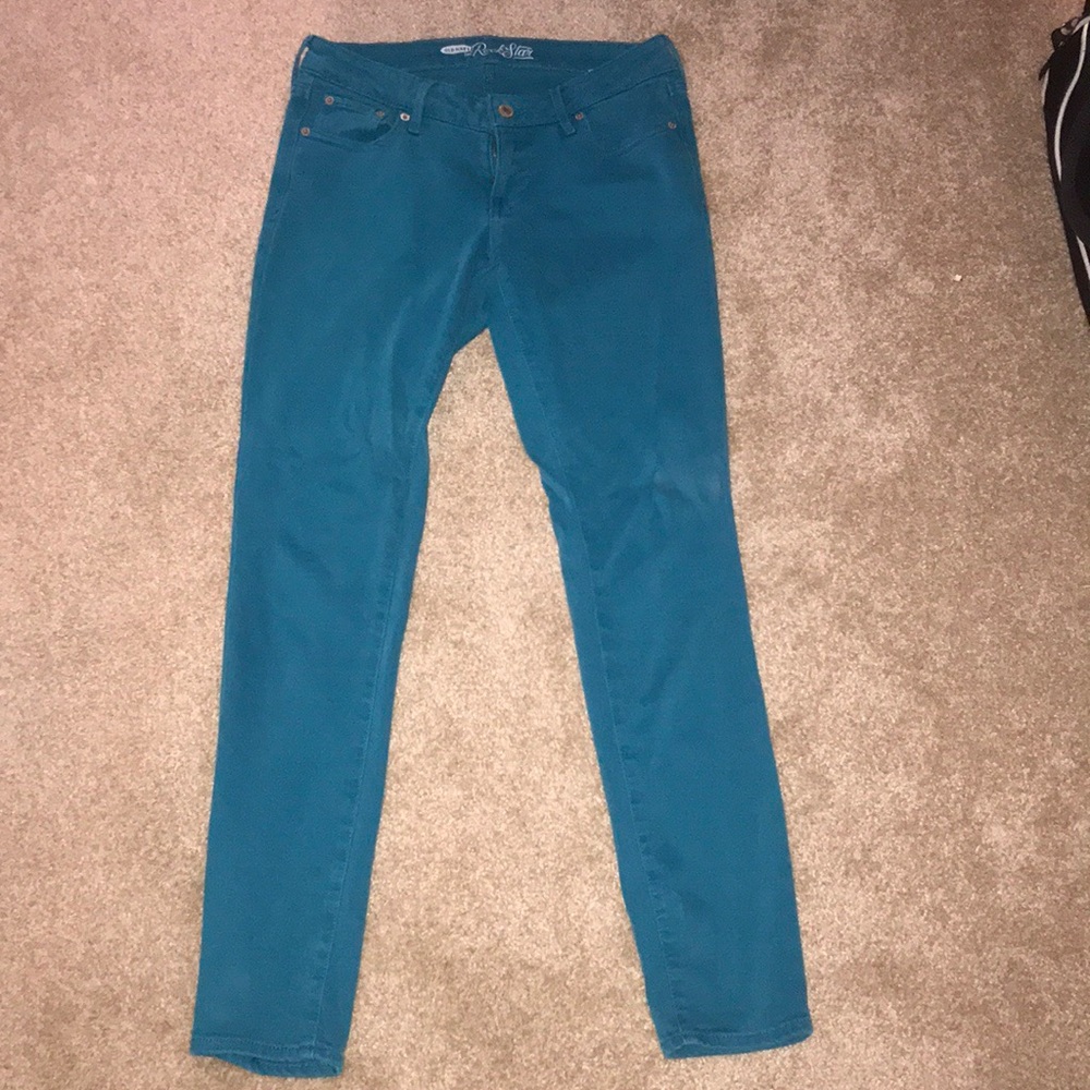 Teal jeans